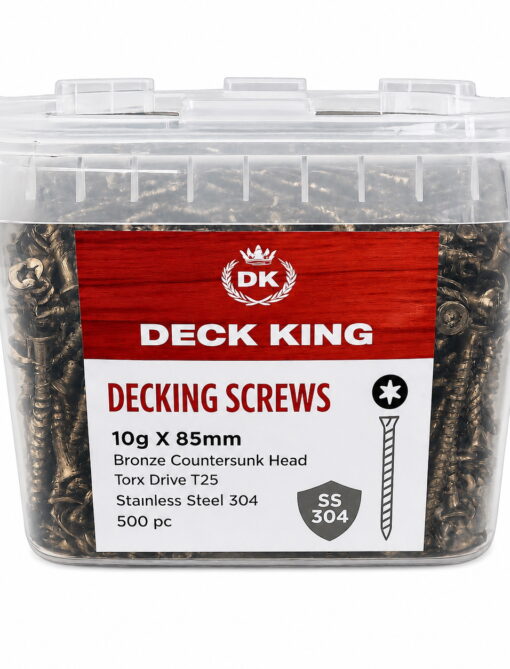 10g x 65 DK Decking ScrewsCountersunk Bronze SS304 500pc