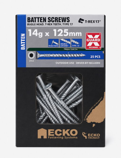 14g x 125 Batten Screw XGuardBugle Head T-Rex17 25 - Batten