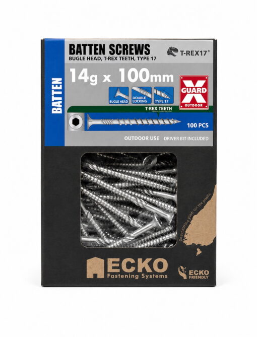14g x 100 Batten Screw XGuardBugle Head T-Rex17 100 - Batten