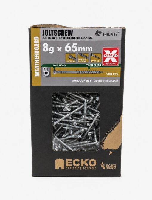 8g x 65 DK Jolt Screw XGuardBugle 500 Pack - Weatherboard