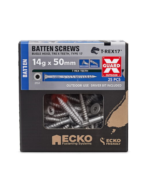 14G x 50 Batten Screw XGuard Bugle Head T-REX17 (Pack of 25)
