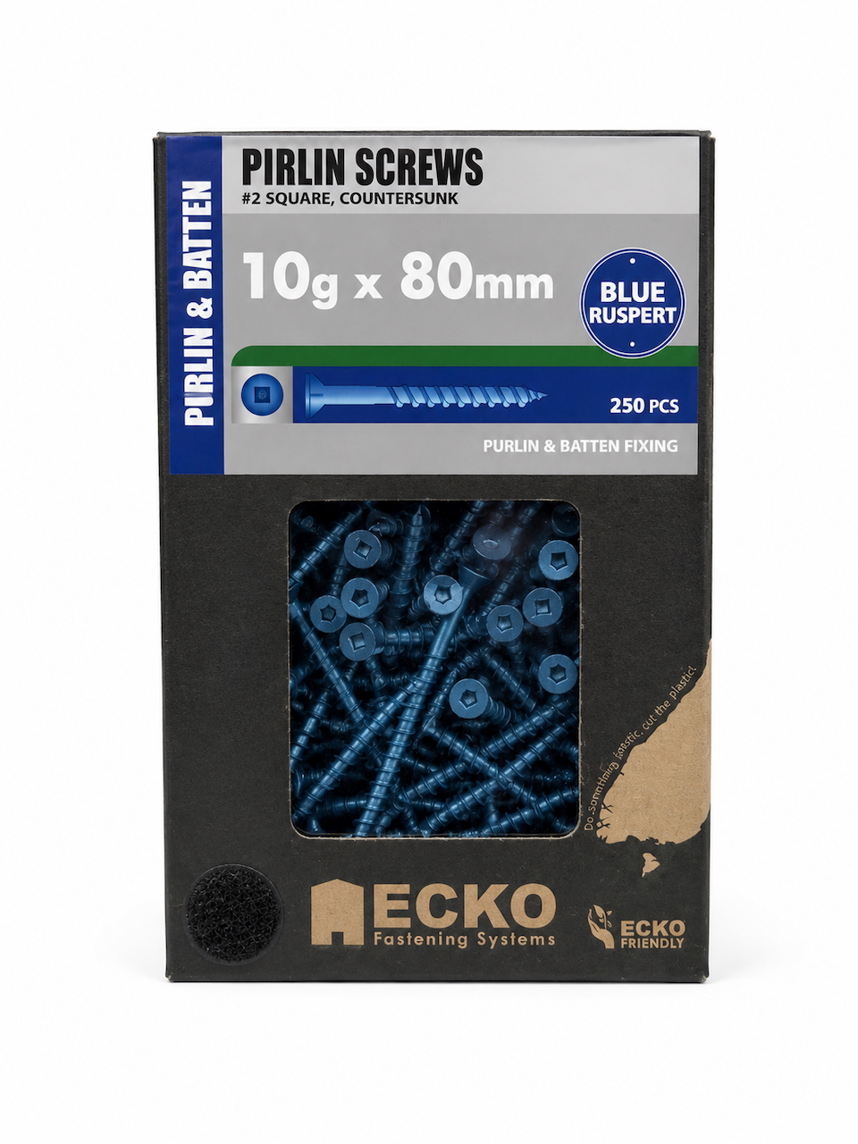 10G x 80mm Purlin Screw Blue 250 Pack – Purlin & Batten