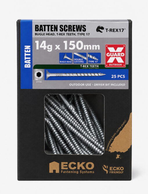14G x 150 Batten Screw XGuard Bugle Head T-REX17 (Pack of 25)